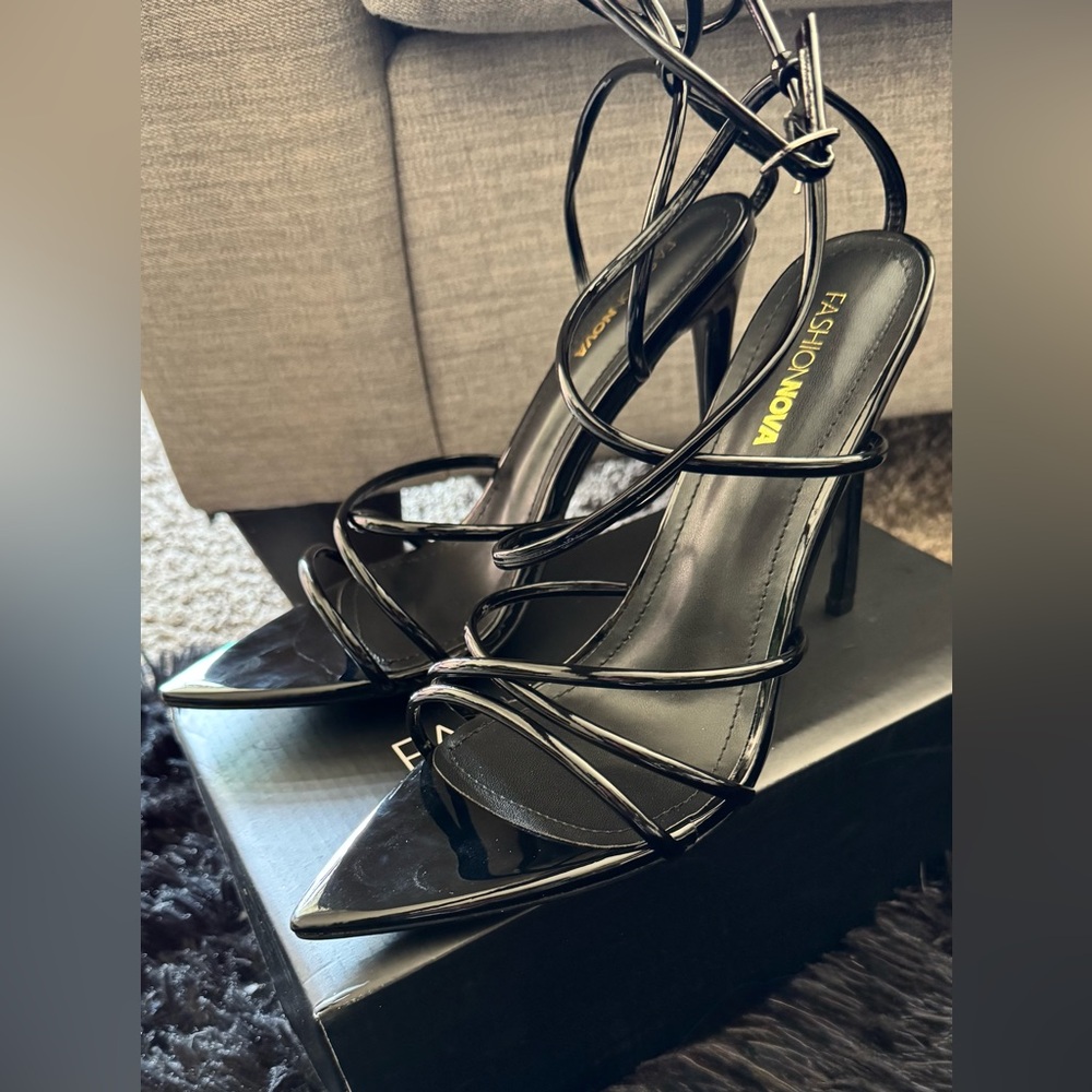 Black Strappy Heels